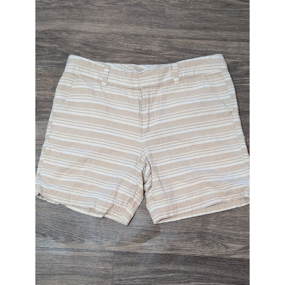 Tommy Hilfiger Beige and White Striped Women’s Shorts